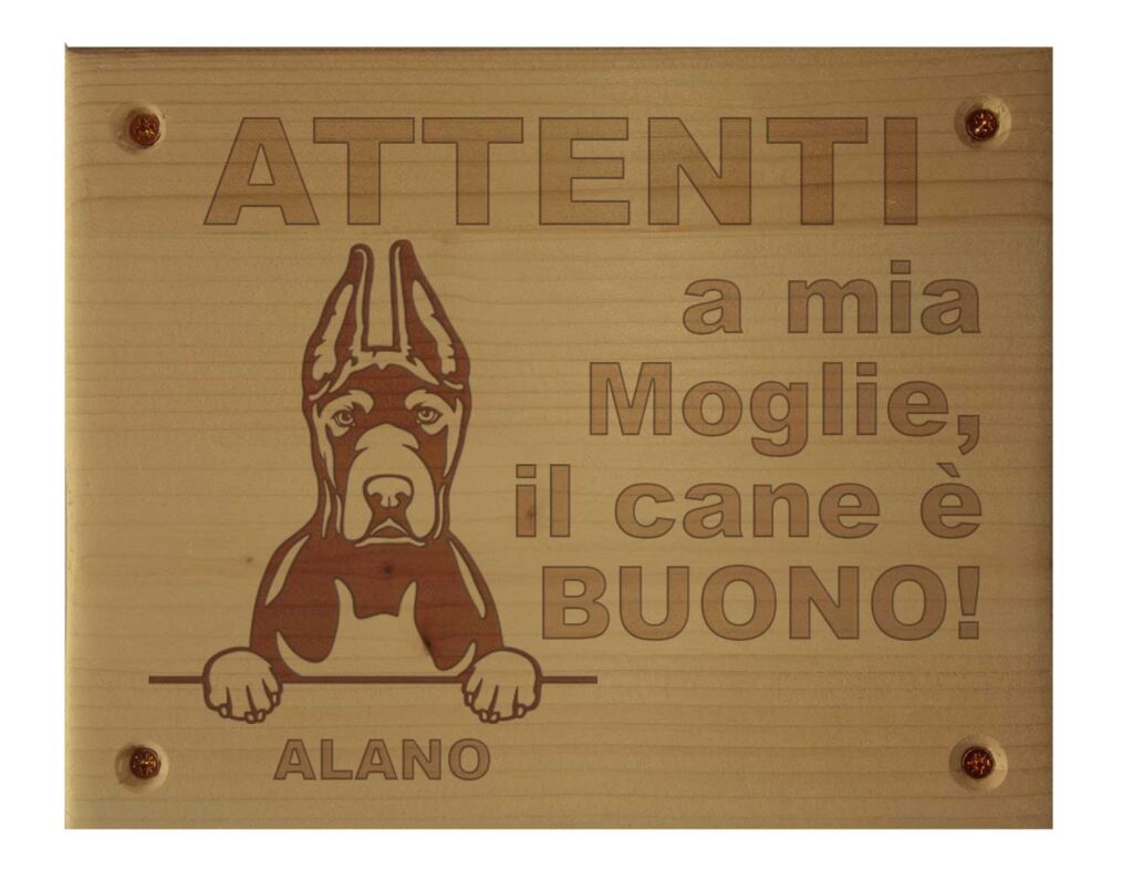 Cartello Attenti Al Cane Personalizzabile Panpet